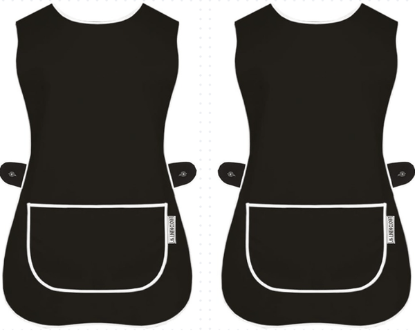 Pack of 2 Tabard Apron | Aprons for Men, Women, and Ladies | Professional Cooking Aprons with 2 Pockets | Adjustable Kitchen Apron for Baking, BBQ, Grilling, Gardening, Crafting, Cleaning, Painting, Barista, Restaurant Work | Cute & Stylish Gift Apron for