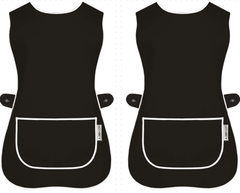 Pack of 2 Tabard Apron | Aprons for Men, Women, and Ladies | Professional Cooking Aprons with 2 Pockets | Adjustable Kitchen Apron for Baking, BBQ, Grilling, Gardening, Crafting, Cleaning, Painting, Barista, Restaurant Work | Cute & Stylish Gift Apron for