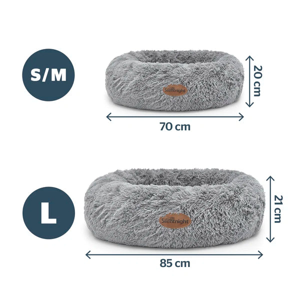 Calming Plush Donut Pet Bed