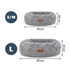 Calming Plush Donut Pet Bed