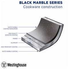 Westinghouse Special Edition Cookware Set Soft Touch, Wood Effect Handles, 11 Piece
