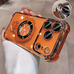 Phone Case: Premium Transparent Acrylic Mobile Phone Case for IPhone17 Pro Max Air Series Supports Wireless Charging Includes Lens Film Protective Cover