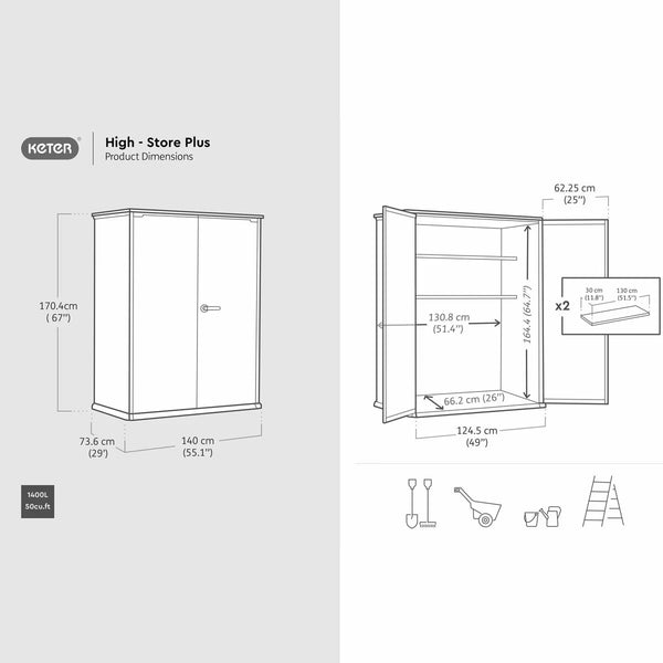 Keter Rosewood 4Ft 6