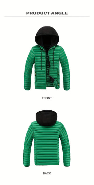 Lightweight Warm Hooded Jacket - Windproof, Ultra-Warm Padding, Quilted Design, Practical Storage Pockets, Suitable for Winter Daily Wear and Outdoor Occasions, Nylon Fabric, Zip Closure, Regular Fit, Winter Coat | Hooded Jacket |