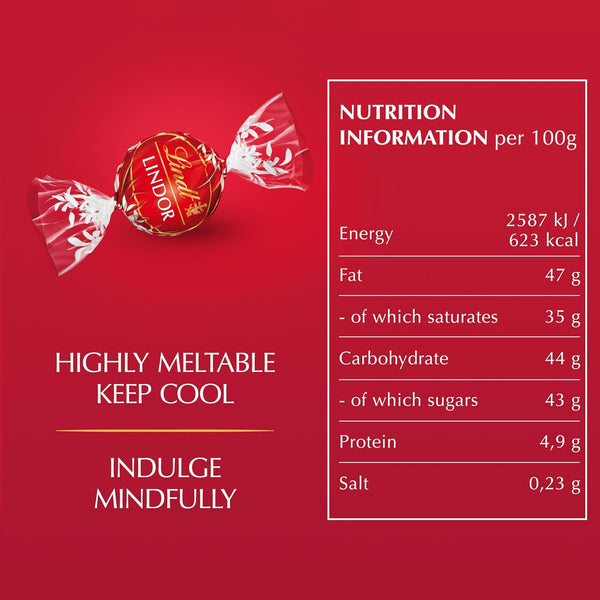 Lindt Lindor Milk Chocolate Truffles – 1Kg Bag (Approx. 80 Balls) – Smooth Filling – Christmas, Gift, Birthday, Congratulations, Sharing Treat