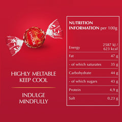 Lindt Lindor Milk Chocolate Truffles – 1Kg Bag (Approx. 80 Balls) – Smooth Filling – Christmas, Gift, Birthday, Congratulations, Sharing Treat