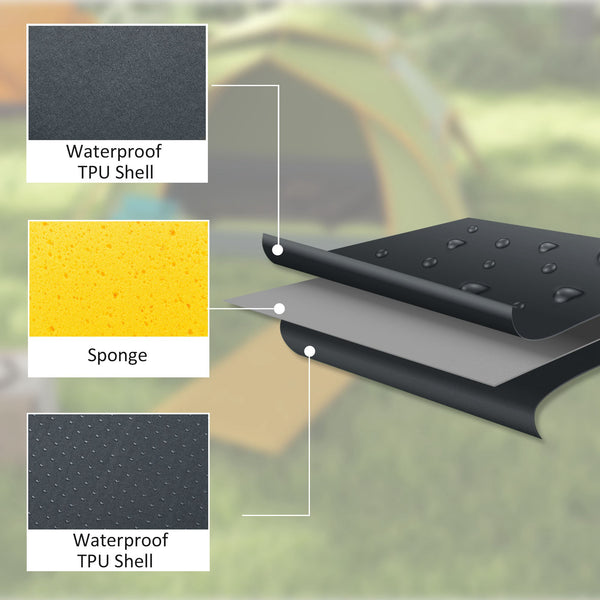 Self-Inflating Camping Sleeping Pad, Single Air Bed with Carry Bag