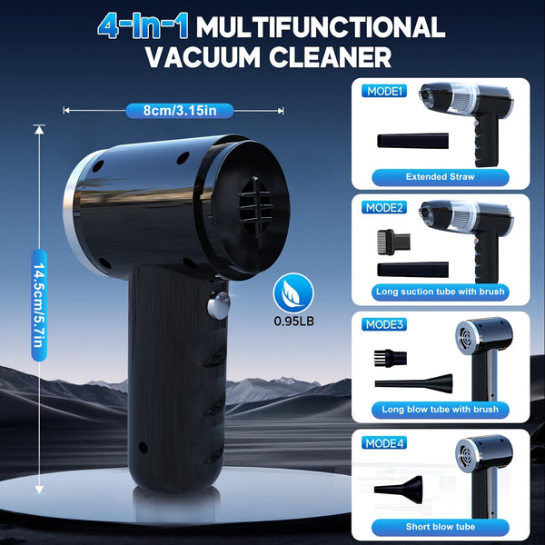 [Car Wireless Vacuum Cleaner] 15000Pa Large Suction Power Handheld And Portable, Long Battery Life Fast Charging with Flat Suction Head, Powerful Vacuuming, Hair Removal, Pet Hair, Nook And Cranny Cleaning, Dust And Hair In The , And Suck It Up