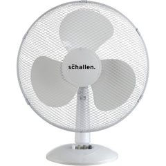 Schallen 16 Inch Electric Desk Fan Oscillating Table Fan 3 Speed Quiet Cooling Fan Adjustable Head Worktop Office Home Bedroom Air Circulator Fan Modern Design Portable Electric Desk Fan White Black or Grey UK Plug Summer Cooling Fan