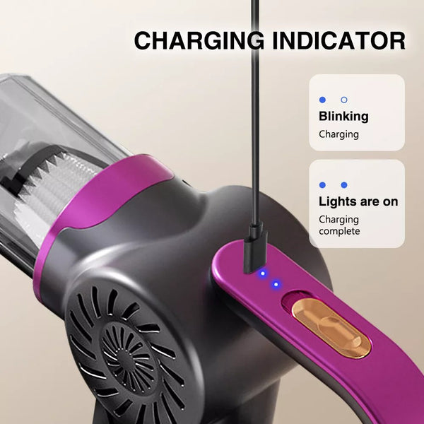 4-in-1 Handheld Vacuum Cleaner Ultra Lightweight Cordless Stick Vacuum, 8000 Pa Powerful Suction- High-Speed Motor, Vacuuming & Mopping & Sweeping, Suitable for Home, Carpets, Pet Hair Cleaning, Easy to Operate and Store,60dB Low Noise, 3000 mAh, Carpet C