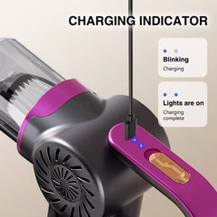 4-in-1 Handheld Vacuum Cleaner Ultra Lightweight Cordless Stick Vacuum, 8000 Pa Powerful Suction- High-Speed Motor, Vacuuming & Mopping & Sweeping, Suitable for Home, Carpets, Pet Hair Cleaning, Easy to Operate and Store,60dB Low Noise, 3000 mAh, Carpet C