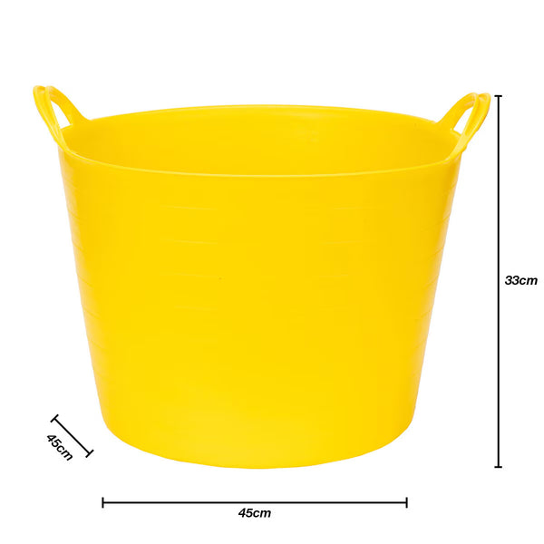 Amtech 42L Flexitub 4 Pack in 4 Colours Yellow, Red, Blue, Green (1 of Each Colour)