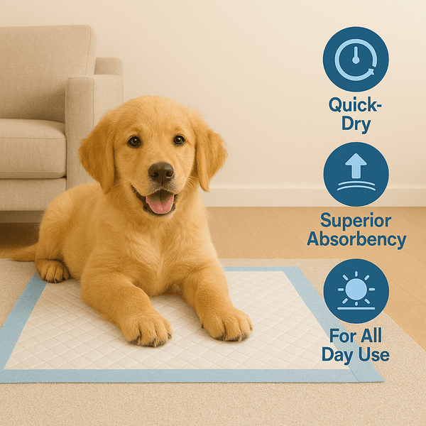 50 x ALIA Pet Training Pads | Dog Training Pads | Super Absorbent Puppy Pee Pads, Leak-Proof, Quick-Dry, Odor Control | Disposable Potty Pads for Dogs & Puppies 56 x 56 cms | 1 Pack of 50