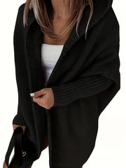 Oversized Hooded Cardigan for Winter And Autumn, Long-Sleeve Casual Sweater, Women'S Clothing