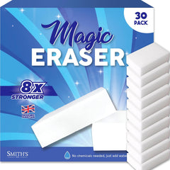 Magic Erasers for Cleaning by Smith’S | 10 Pack | Trusted by Professional Cleaners | Serving UK Homes for over 10+ Years | 8X Stronger than Cellulose | Chemical Free
