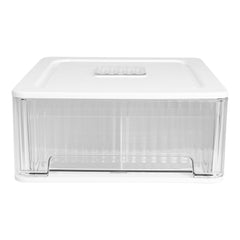 1pc Closet Storage System - Modular Stackable Bin with Dividers, 35x26x12cm Acrylic Organizer for Underwear, Accessories, 3 Styles (Open/12-Section/18-Section)