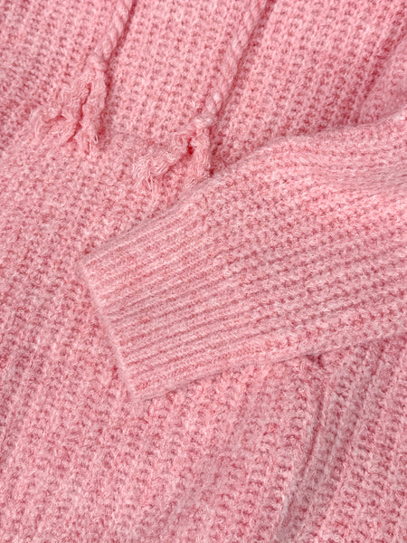 Pink Hooded Drawstring Sweater, Sweet and Casual. Suitable for Spring/autumn/winter Seasons, Niannian