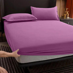 Extra Deep 25 cm Fitted Sheet – Soft Cotton-Rich Bed Sheet with Elastic Corners, Wrinkle-Resistant, Machine-Washable Bedding (Single / Double / King / Super King)