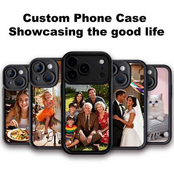 Phone Case - Custom Photo Thick Soft Phone Case - Personalized Case for Iphone 17/ 16/ 15/ 14/ 13/ 12/ 11 Pro Max/ Pro/ Plus, Full Coverage Protection, Scratch-Resistant & Wear-Resistant, Creative Gift for Family & Friends on Birthdays, Christmas