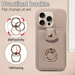 Multi Functional Phone Case for iPhone 17 Pro Max 16 15 14 13 12 11 Faux Leather Accordion Flip Cover with Ring Holder Crossbody Strap Long Lanyard Multi Card Slots Anti Drop