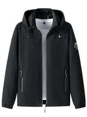 Windproof Detachable Hooded Jacket Korean Style Loose Fashion Handsome Casual Men's Top