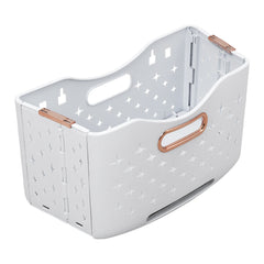 Foldable Newspaper and Magazine Holder with Wheels Multi-purpose Living Room Organisational Basket, Laundry Basket with Wheels Trolley-style Laundry Basket, Hard-wearing and Duration-proven, High Load-bearing Capacity
