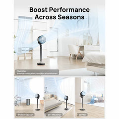 DREO Turbopoly™ 350S Smart Pedestal Fan with 3D Oscillation