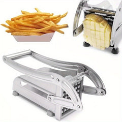 Potato Chipper Chip Chopper Cutter Slicer Maker & 2 Steel Edges French Fries
