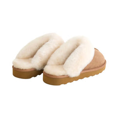 Kirkland Signature Women'S Shearling Slippers in Chestnut