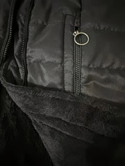 Women'S Winter Casual Mid-Length Fleece-Lined Hooded Jacket - Zippered Pockets, Machine Washable Winter Coat, Full Zip Closure, Regular Fit Sleeves, Fashionable Warm And Cold-Resistant, Comfortable Soft Fabric