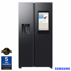 Samsung RS90F66BEFEU, Side by Side Fridge Freezer, E Rated in Black