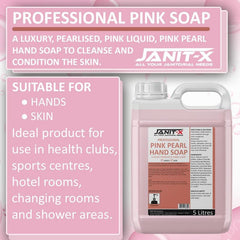 Janit-X Professional Luxury Pink Pearlised Hand Soap 5L Refill Bottle
