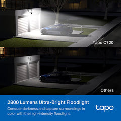Tp-Link Tapo C720 2K 4MP Smart Floodlight Security Camera -2 Pack