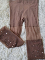 A Set of Women'S Shimmering Rhinestone Sheer Tights - Alluring Transparent Stockings Made from a, Available in Solid Colors, Suitable for All Seasons for Adults.