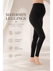 Maternity Leggings for Women – High Waist Over Bump Pregnancy Leggings | Soft Stretch Soft Touch Fabric | Pregnancy Leggings for Everyday Wear, Lounge, Work & Exercise