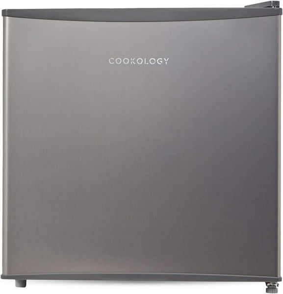Cookology MFR45BK Small Table Top Mini Fridge in Black - 46 Litre Capacity - for Counter Tops - Reversible Door - Adjustable Temperature Control & Legs - with Chiller Box
