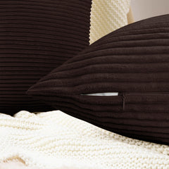 1pc Stripe Velvet Cushion Cover – Soft Luxury Cushion Case, Modern Textured Design, Machine Washable for Sofa & Bedroom Decor, Ideal Gift