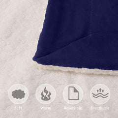 1pc Luxurious Double-Sided Sherpa Throw Blanket – Soft, Warm & Cozy Contemporary Blanket, Machine Washable, Perfect for Couch, Bed, Office & Travel, Ideal Gift