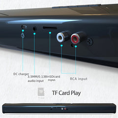 Multifunctional Soundbar Speaker System with 4 Built-in Subwoofers, Stereo Sound, AUX, TF, FM, Button Control, Passive Amplification, USB Charging, 36V Max, Infrared Wireless Technology for TV, Computer, Home Theater