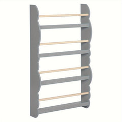 1pc Bookshelf Ledge | Book Organizer with Bookshelves, Pine E1 MDF, Green, Cubby Shelf, Freestanding, Suitable for Various Room Types