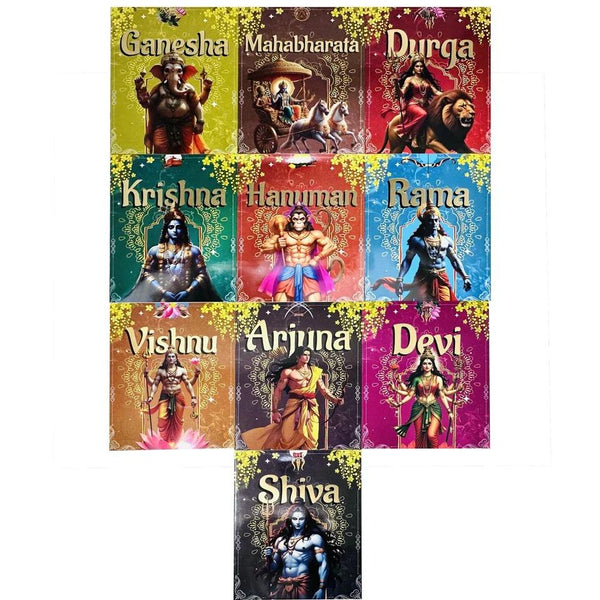 Hindu Mythology for Kids – Illustrated Box Set of 10 Books Featuring Stories of Moonstone Rama, Shiva, Ganesha, and Durga