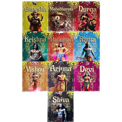 Hindu Mythology for Kids – Illustrated Box Set of 10 Books Featuring Stories of Moonstone Rama, Shiva, Ganesha, and Durga