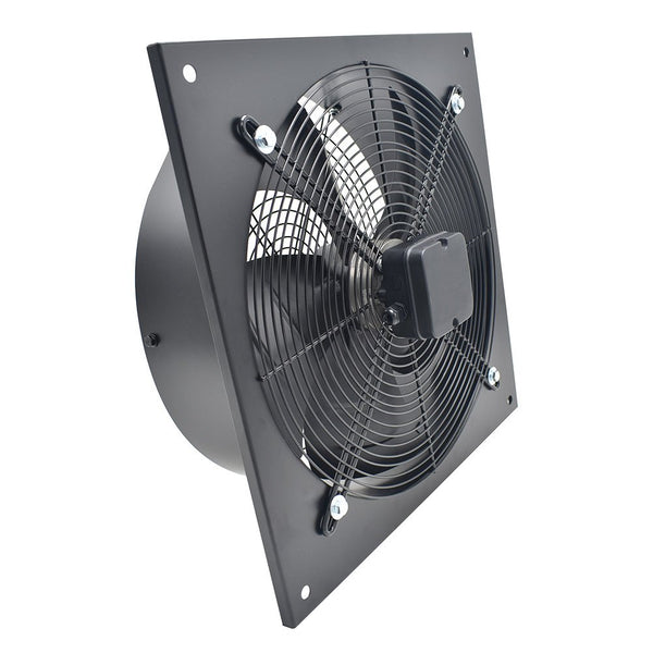 1pc 200mm Kitchen Exhaust Fan 780m³/h Stainless Steel Ventilation Fan with Low Noise Extractor with Backdraft Damper for Home Bathroom Garage, Black