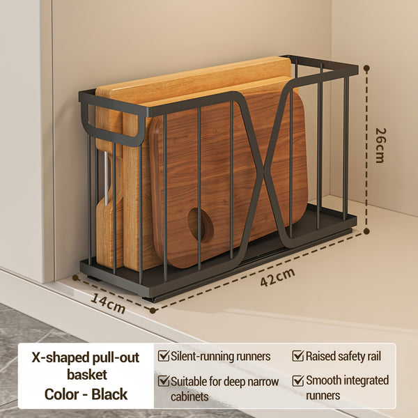 Pull Out Cabinet Organizer, Kitchen Storage Rack, Pull Out Drawers for Countertop and Cabinet, Sliding Rack, Ideal for Kitchen Miscellaneous Items, Available in 1pc or 2pcs Set