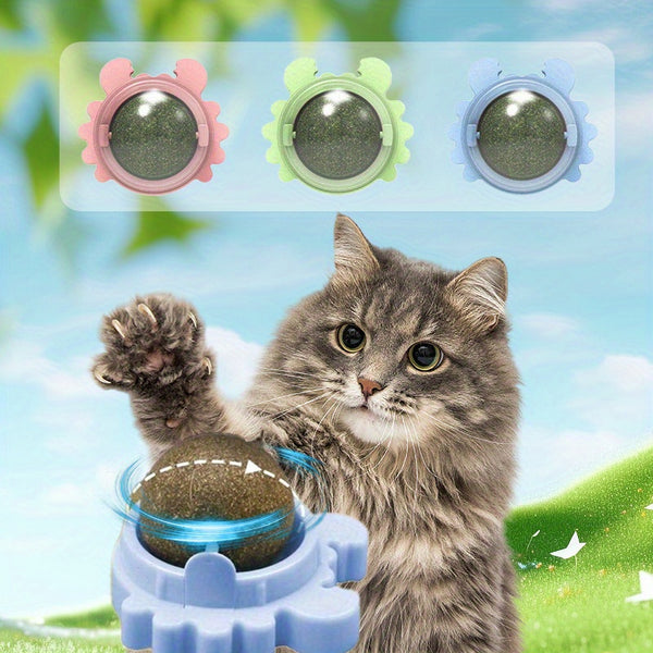 3pcs Interactive Rattan Cat Toy, Ball-Shaped, Chew And Play, Dental Health And Teeth Cleaning | Indoor Cats, All Breeds | Natural Rattan Material, Cat Plaything|Interactive Cat Toy|Durable Cat Toy, Without Battery