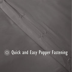 Duvet Cover Set with Matching Pillowcase Microfibre Wrinkle Resistant with Quick Popper Fastening