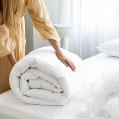 Tog 15 Bedding Grid Quilted Duvet- Ultra-Sof, Warm And Fluffy (White, All Size, Single 135x200cm/ Double 200x200cm/ King 230x220cm/ Supe King 260x220cm)