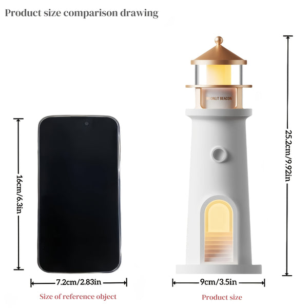 Lighthouse Lamp with Moonlight Projection, Remote-Controlled, Perfect for Bedrooms, Living Rooms, And Study Areas, Also Makes a Great Gift