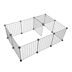 Pet Playpen Metal Wire Fence 12 Panel Enclosure Indoor Outdoor Guinea Pig Rabbit Small Animals Cage, Dog Playpen, Cat Playpen, Small Animal Playpen, Pet Playpen, Dog Fence for Puppy, Rabbit, Kitten, Hamster, Guinea Pig, Turtle, Hedgehog, 24 Plastic Buckle