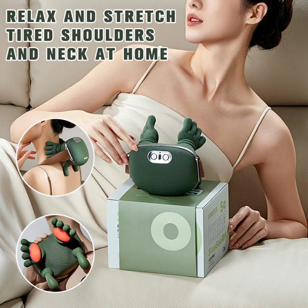 Multi-functional Shoulder And Neck Massager, Full-body Massage Device with Heating Function, Effectively And Relaxes Muscles, Massages Shoulders, Back And Legs, Comfortable Electric Acupoint Massager, USB Charging, Long Battery Life